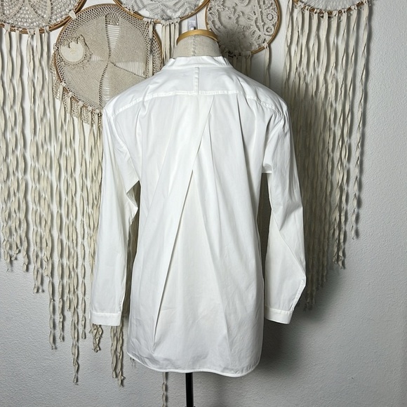 Lafayette 148 White Long Sleeve Button Down Button Accent Along Sleeve Size XS - Picture 4 of 13
